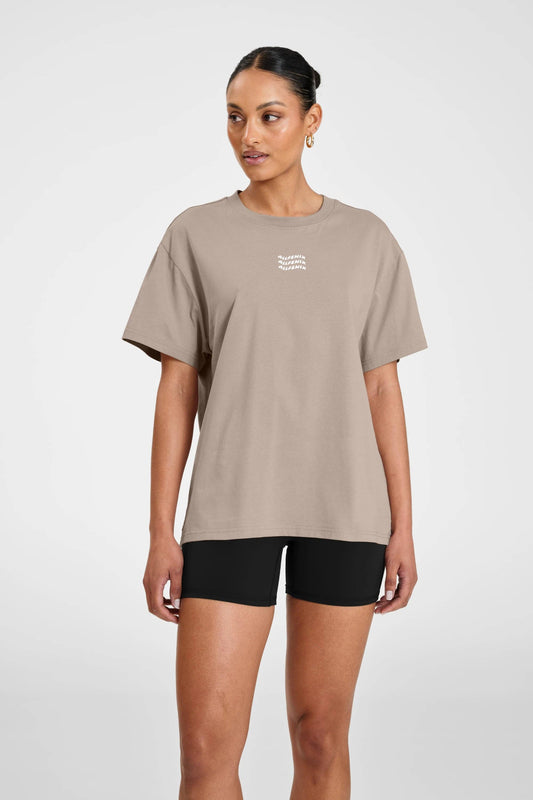 ALLFENIX Waves Logo Tee: Taupe