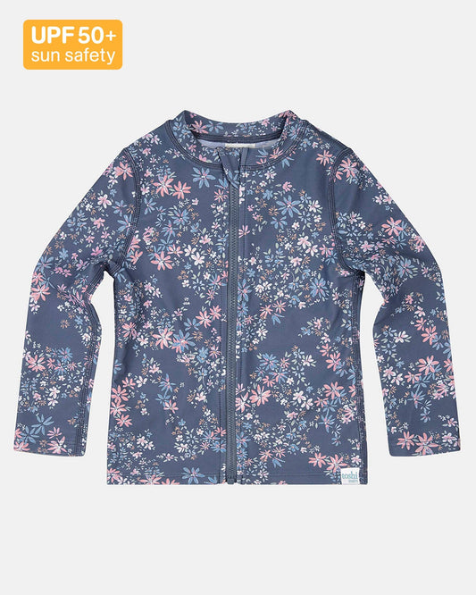 Swim Kids Rashie L/S Full Zip Classic - Athena Moonlight
