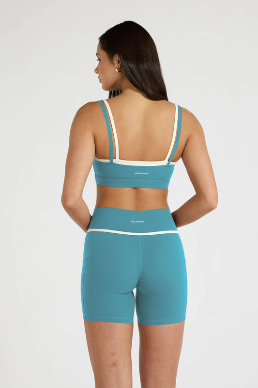 ALLFENIX CloudCore Contrast Double Layer Sports Bra - Lagoon