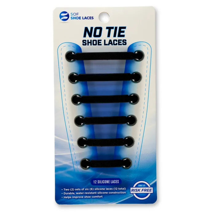 No Tie Shoe Laces - Black