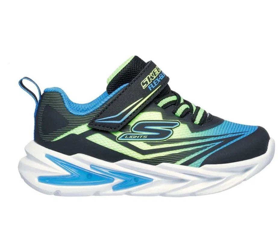 Skechers Infants Flex-Glow Ultra - Black/Blue/Lime