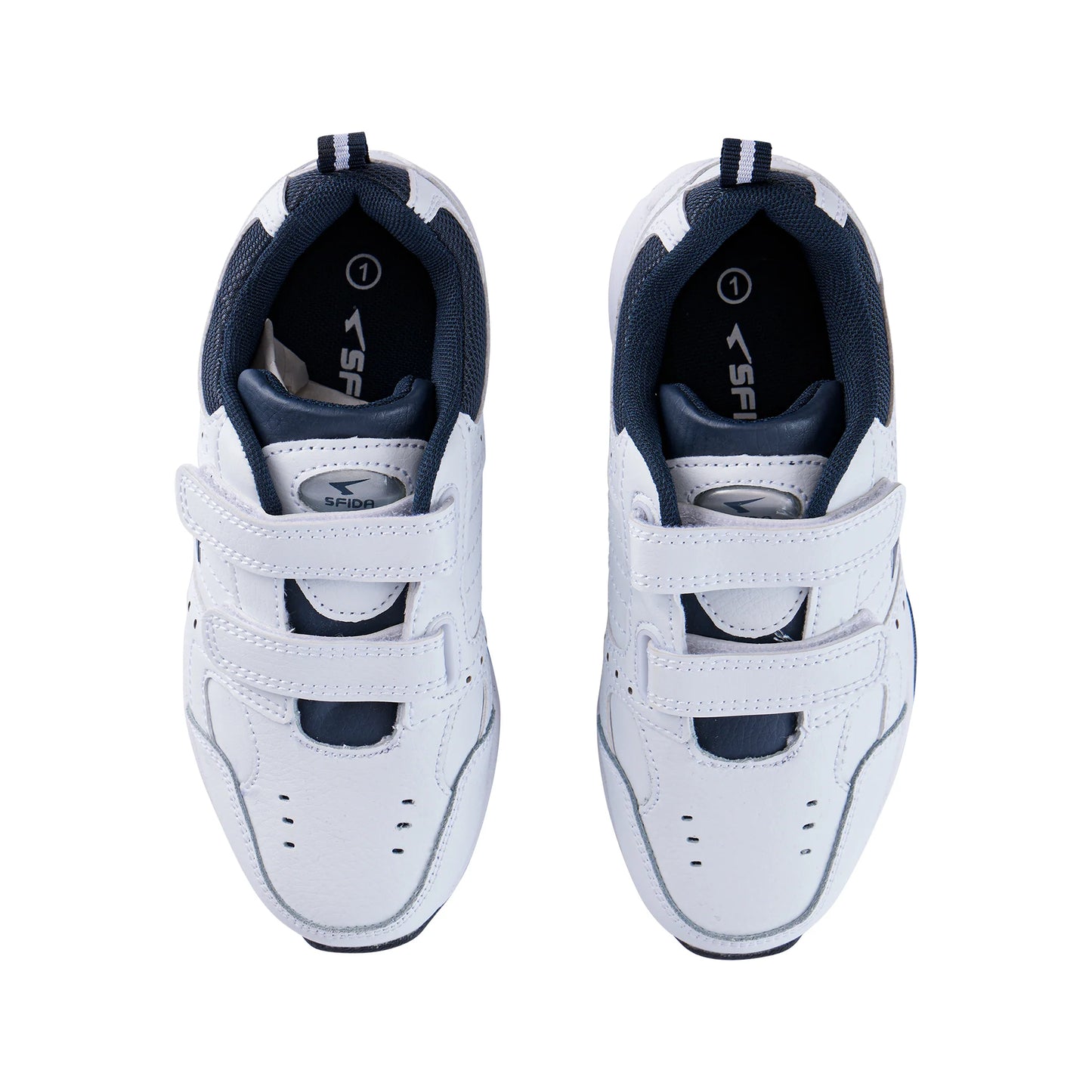 Sfida Defy Senior Leather Cross Trainer (Velcro) - White/Navy
