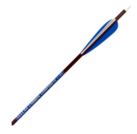 Vulcan Carbon Composite Arrow BLACK- 400 Spine (Blue & White Fletch)